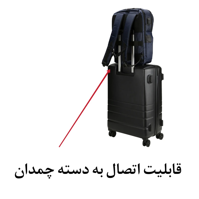 کوله پشتی لپ تاپ تنسر (Tancer) مدل 112 – مناسب 15 اینچ (رنگ قرمز تیره)	